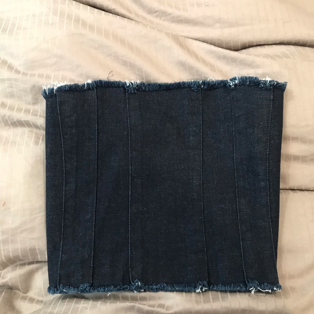 Denim tube top